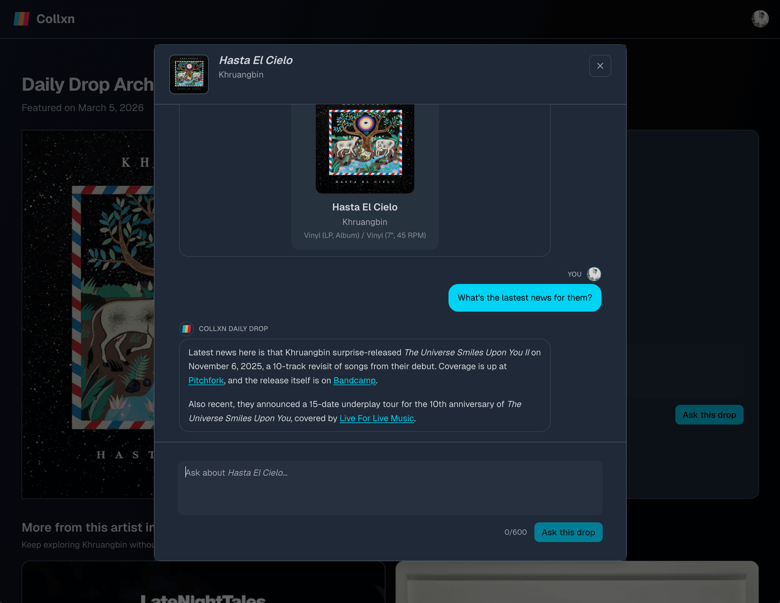 You can now talk to your drop