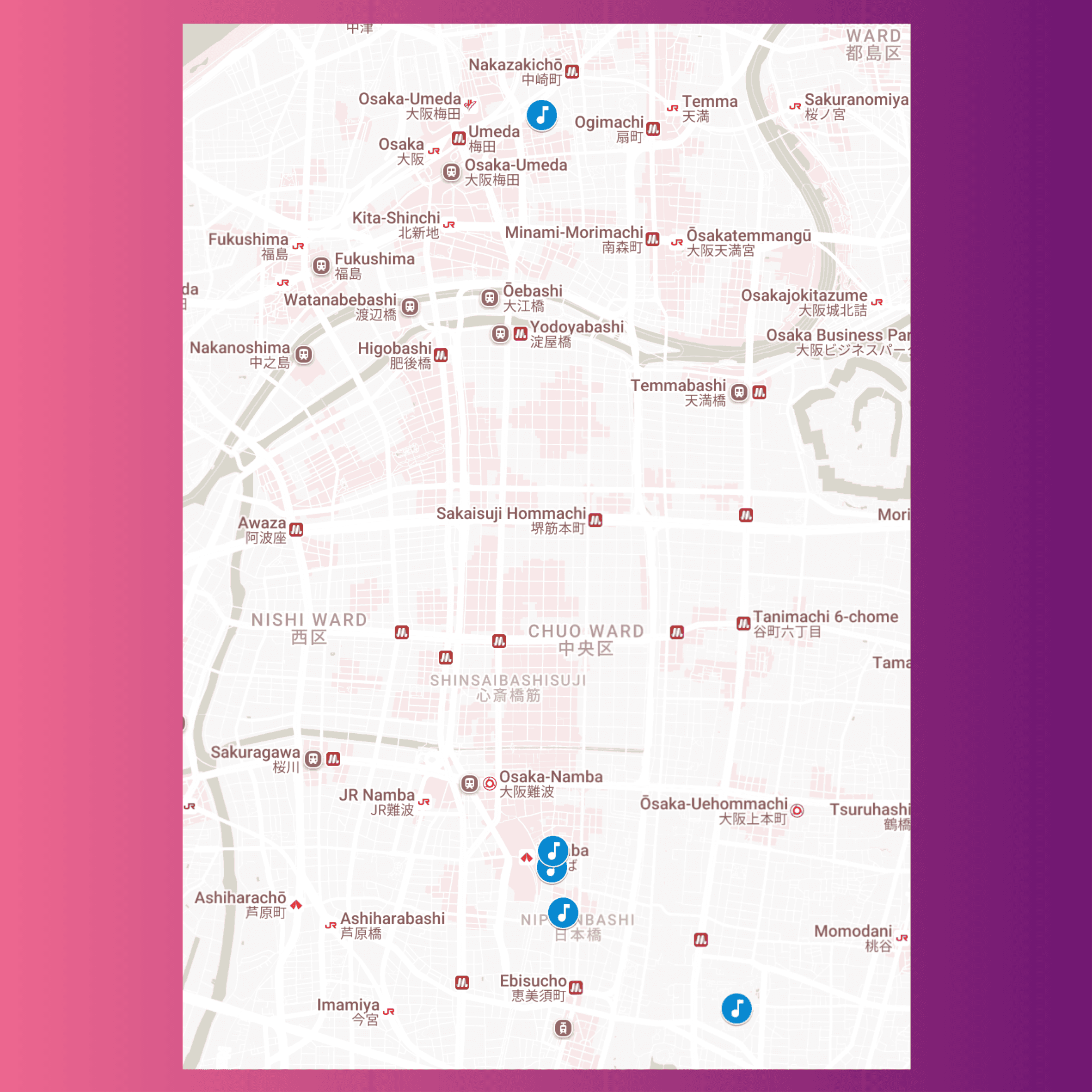 Osaka record crawl map, September 2025